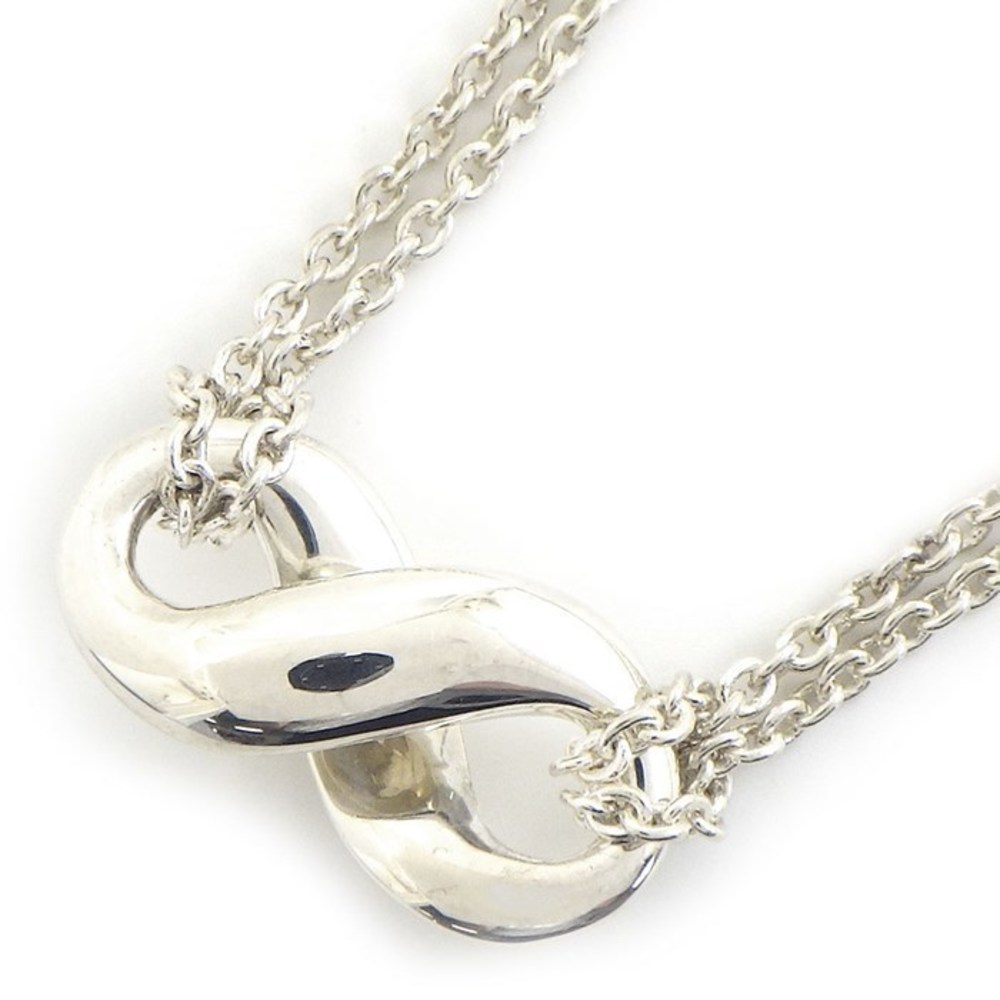 Tiffany Infinity Double Chain Necklace Silver